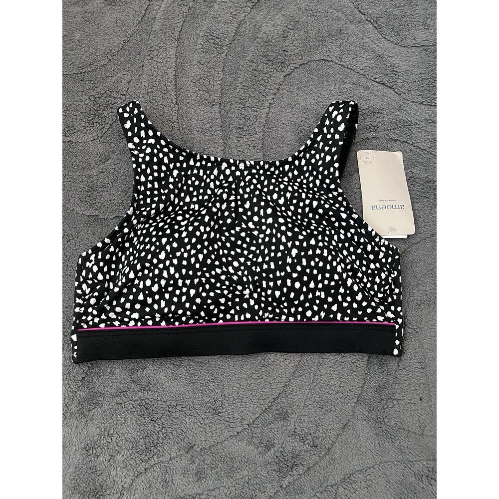 New Women’s Swimsuit Top Black And White Size Medium